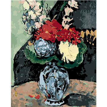 

Diamondi - DAHLIE V DELFTSKÉ VÁZE (P. CÉZANNE), 40x50 cm, vypnuté plátno na rám