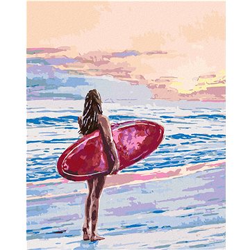 

Diamondi - SURFAŘKA, 40x50 cm, vypnuté plátno na rám