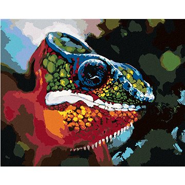 

Diamondi - ABSTRAKTNÍ BAREVNÝ CHAMELEÓN, 40x50 cm, vypnuté plátno na rám