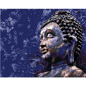 

Diamondi - BUDDHA NA MODRÉM POZADÍ, 40x50 cm, vypnuté plátno na rám