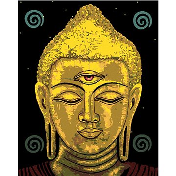 

Diamondi - BUDDHA SE TŘETÍM OKEM, 40x50 cm, vypnuté plátno na rám