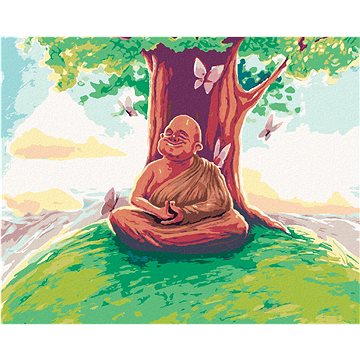 

Diamondi - BUDDHA SEDÍCÍ POD STROMEM UMĚNÍ, 40x50 cm, bez rámu a bez vypnutí plátna