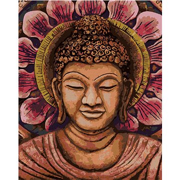 

Diamondi - ORANŽOVÝ BUDDHA, 40x50 cm, vypnuté plátno na rám