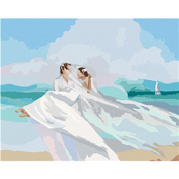 

Diamondi - SVATBA NA PLÁŽI, 40x50 cm, bez rámu a bez vypnutí plátna