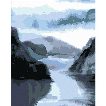 

Diamondi - KRAJINA V NORSKU, 40x50 cm, vypnuté plátno na rám