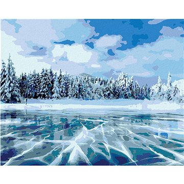

Diamondi - ZAMRZLÉ JEZERO V HORÁCH, 40x50 cm, vypnuté plátno na rám