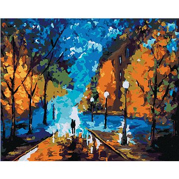 

Diamondi - PROCHÁZKA POZDĚ V NOCI, 40x50 cm, bez rámu a bez vypnutí plátna