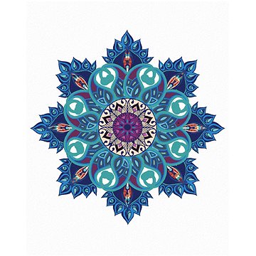 

Diamondi - MODRÁ MANDALA, 40x50 cm, vypnuté plátno na rám