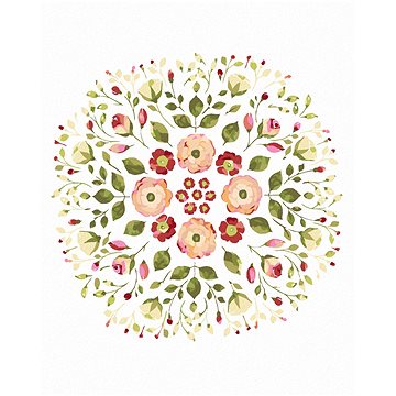 

Diamondi - KVĚTINOVÁ MANDALA, 40x50 cm, bez rámu a bez vypnutí plátna