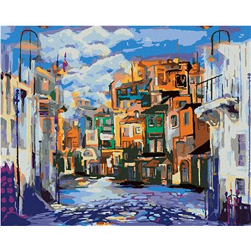 

Diamondi - NEPŘÍZNIVÉ POČASÍ V MALÉM MĚSTEČKU, 40x50 cm, vypnuté plátno na rám