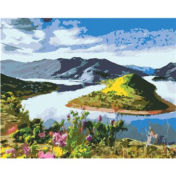 

Diamondi - MEANDRY ŘEKY, 40x50 cm, vypnuté plátno na rám
