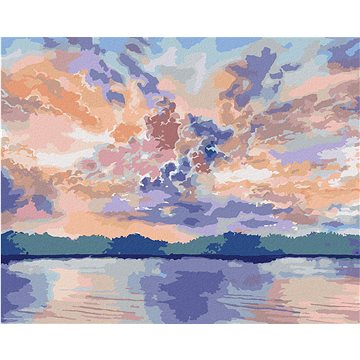 

Diamondi - TROPICKÉ FIALOVÉ MRAKY, 40x50 cm, vypnuté plátno na rám