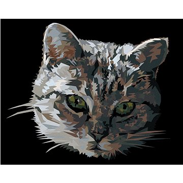 

Diamondi - ŠEDÁ KOČKA PORTRÉT, 40x50 cm, bez rámu a bez vypnutí plátna