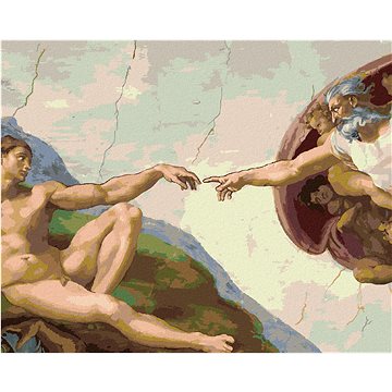 

Diamondi - STVOŘENÍ ADAMA (MICHELANGELO), 40x50 cm, vypnuté plátno na rám