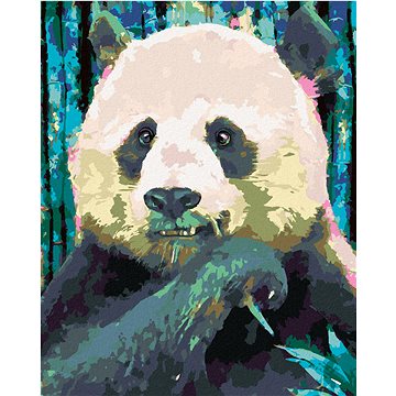 

Diamondi - BAREVNÁ PANDA, 40x50 cm, bez rámu a bez vypnutí plátna