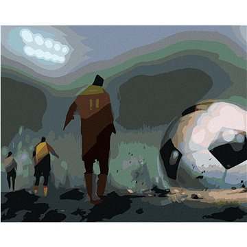 

Diamondi - PŮLNOČNÍ FOTBAL NA STADIONU, 40x50 cm, vypnuté plátno na rám