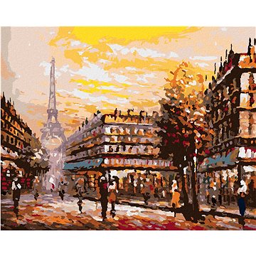 

Diamondi - RUŠNÁ ULICE V PAŘÍŽI, 40x50 cm, vypnuté plátno na rám