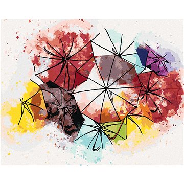 

Diamondi - BAREVNÉ DEŠTNÍKY, 40x50 cm, vypnuté plátno na rám