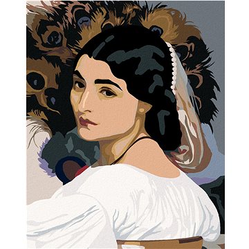 

Diamondi - ČERNOVLASÁ ŽENA, 40x50 cm, bez rámu a bez vypnutí plátna