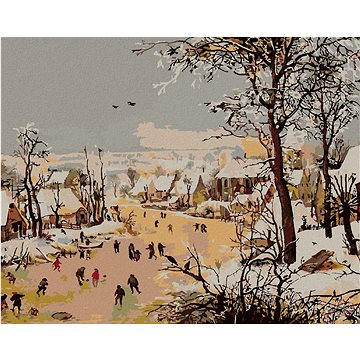

Diamondi - ZIMNÍ KRAJINA S PASTÍ NA PTÁKY (PIETER BRUEGEL), 40x50 cm, bez rámu a bez vypnutí plátna