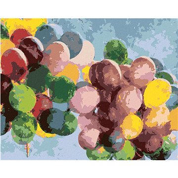 

Diamondi - BAREVNÉ NAROZENINOVÉ BALONKY, 40x50 cm, vypnuté plátno na rám