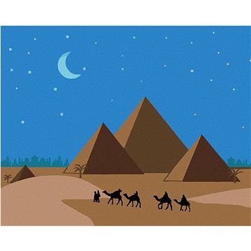 

Diamondi - PYRAMIDY EGYPT, 40x50 cm, bez rámu a bez vypnutí plátna