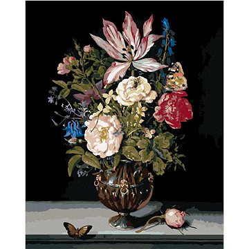 

Diamondi - ZÁTIŠÍ S KVĚTINAMI (AMBROSIUS BOSSCHAERT), 40x50 cm, vypnuté plátno na rám