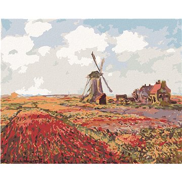 

Diamondi - TULIPÁNOVÁ POLE V HOLANDSKU (CLAUDE MONET), 40x50 cm, vypnuté plátno na rám