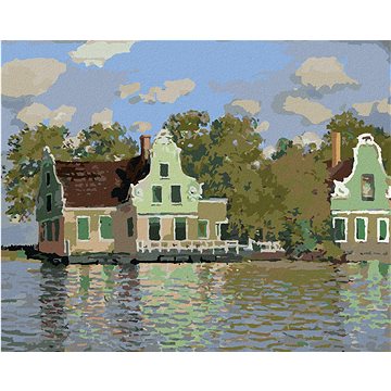 

Diamondi - DŮM NA ŘECE ZAAN V ZAANDAMU (CLAUDE MONET), 40x50 cm, bez rámu a bez vypnutí plátna