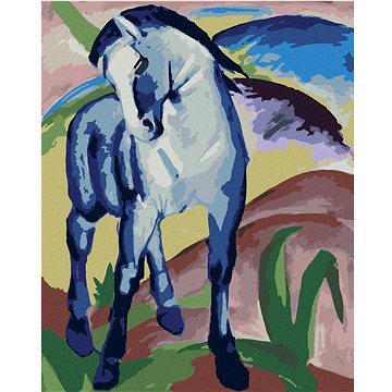 

Diamondi - MODRÝ KŮŇ (FRANZ MARC), 40x50 cm, vypnuté plátno na rám