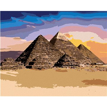 

Diamondi - EGYPT PYRAMIDY, 40x50 cm, vypnuté plátno na rám