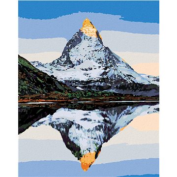 

Diamondi - HORA MATTERHORN A JEJÍ ODRAZ V JEZEŘE, 40x50 cm, vypnuté plátno na rám
