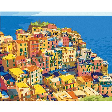 

Diamondi - DOMY V NÁRODNÍM PARKU CINQUE TERRE, 40x50 cm, bez rámu a bez vypnutí plátna