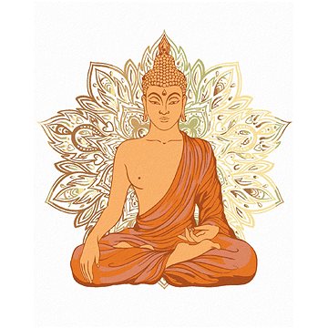

Diamondi - BUDDHA A ORNAMENTY II, 40x50 cm, vypnuté plátno na rám