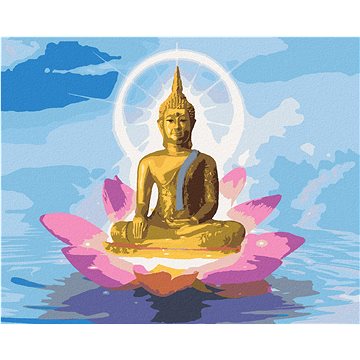 

Diamondi - BUDDHA V LOTOSU, 40x50 cm, vypnuté plátno na rám