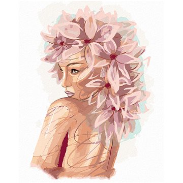 

Diamondi - MLADÁ ŽENA S RŮŽOVÝMI KVĚTINAMI, 40x50 cm, bez rámu a bez vypnutí plátna