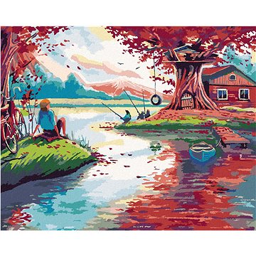 

Diamondi - ČERVENÝ LES, 40x50 cm, bez rámu a bez vypnutí plátna