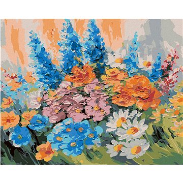 

Diamondi - ABSTRAKTNÍ KYTICE JARNÍCH KVĚTIN, 40x50 cm, vypnuté plátno na rám