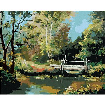 

Diamondi - MALÝ MOST V LESE, 40x50 cm, bez rámu a bez vypnutí plátna