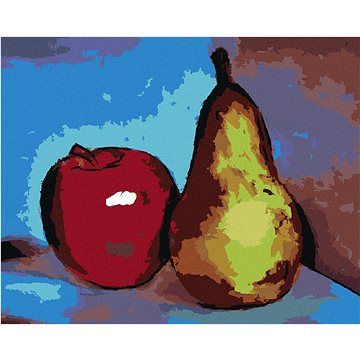 

Diamondi - JABLKO A HRUŠKA, 40x50 cm, vypnuté plátno na rám