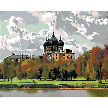 

Diamondi - ZÁMEČEK U ŘEKY, 40x50 cm, bez rámu a bez vypnutí plátna
