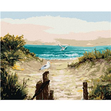 

Diamondi - PLÁŽOVÉ DUNY S RACKY, 40x50 cm, bez rámu a bez vypnutí plátna
