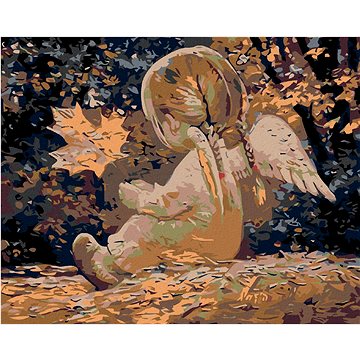 

Diamondi - ANDÍLEK S CULÍKY A JAVOROVÝM LÍSTKEM, 40x50 cm, vypnuté plátno na rám
