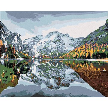 

Diamondi - PRVNÍ SNÍH NA BRAIES LAKE, 40x50 cm, vypnuté plátno na rám