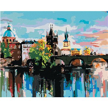 

Diamondi - BAREVNÝ KARLŮV MOST, 40x50 cm, bez rámu a bez vypnutí plátna