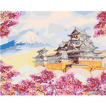 

Diamondi - JAPONSKO CHRÁM OBKLOPENÝ KVĚTINAMI, 40x50 cm, bez rámu a bez vypnutí plátna