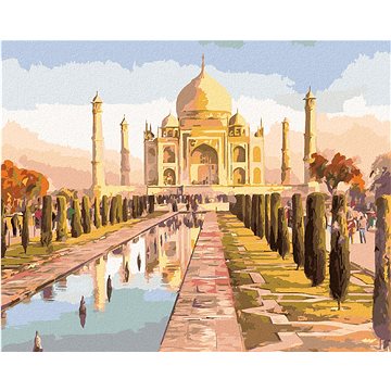 

Diamondi - TAJ MAHAL A VÝCHOD SLUNCE, 40x50 cm, vypnuté plátno na rám