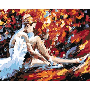 

Diamondi - SEDÍCÍ BALETKA, 40x50 cm, vypnuté plátno na rám