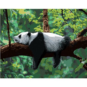 

Diamondi - PANDA LEŽÍCÍ NA STROMĚ, 40x50 cm, bez rámu a bez vypnutí plátna