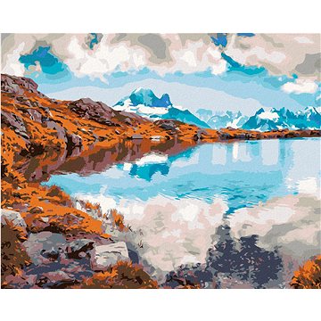 

Diamondi - RÁNO NA JEZEŘE LAC BLANC, 40x50 cm, vypnuté plátno na rám